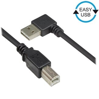 Good Connections Easy-USB haaks naar USB-B kabel - USB2.0 - tot 0,5A / zwart - 0,50 meter