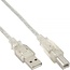 USB naar USB-B kabel - USB2.0 - tot 0,5A / transparant - 10 meter