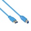 USB-A naar USB-B kabel - USB3.0 - tot 0,9A / blauw - 1,8 meter