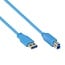 USB-A naar USB-B kabel - USB3.0 - tot 0,9A / blauw - 5 meter