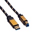 Roline USB-A naar USB-B kabel - USB3.0 - tot 2A / zwart - 3 meter