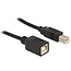 USB-B naar USB-B verlengkabel - USB2.0 - tot 2A / zwart - 2 meter
