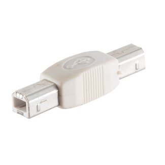 S-Impuls USB-B (m) - USB-B (m) koppelstuk - USB2.0 / beige