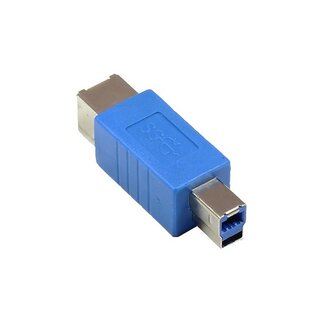 Transmedia USB-B naar USB-B poortbeschermer - USB3.0 / blauw