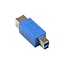 USB-B naar USB-B poortbeschermer - USB3.0 / blauw