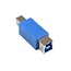 USB-B naar USB-B poortbeschermer - USB3.0 / blauw