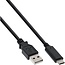 USB-C naar USB-A kabel - USB2.0 - tot 1A / zwart - 1 meter