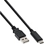 USB-C naar USB-A kabel - USB2.0 - tot 1A / zwart - 1,8 meter