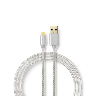 Nedis Nedis Premium USB-C naar USB-A kabel - USB2.0 - tot 3A / aluminium - 1 meter