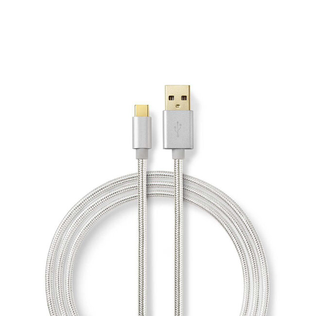 Nedis Premium USB-C naar USB-A kabel - USB2.0 - tot 2A / aluminium - 2 meter