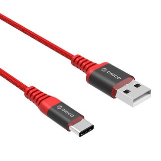 Orico Orico USB-C naar USB-A supersterke aramid fiber kabel - tot 3A / rood - 1 meter