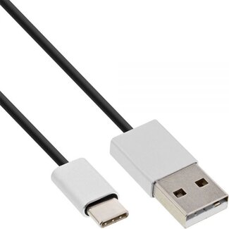 InLine InLine USB-C naar USB-A kabel - USB2.0 - tot 3A / zwart - 0,50 meter
