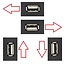 USB-C haaks naar USB-A haaks kabel - USB2.0 - tot 1A / wit - 1 meter