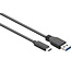 USB-C naar USB-A kabel - USB3.0 - tot 2A / zwart - 0,50 meter