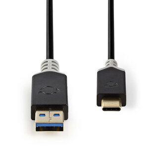 Nedis Nedis USB-C naar USB-A kabel - USB3.0 - tot 3A / zwart - 1 meter