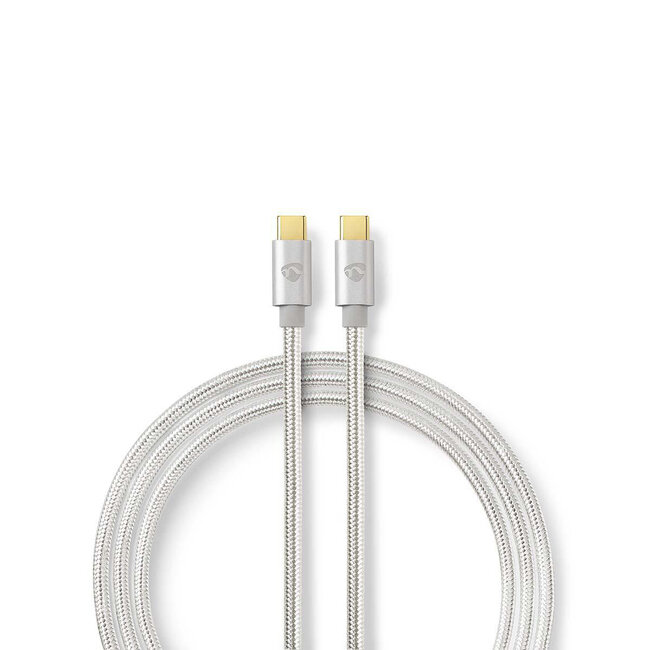 Nedis Premium USB-C naar USB-C kabel - USB3.0 - tot 20V/3A / aluminium - 2 meter