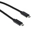 USB-C naar USB-C kabel met E-Marker chip - USB3.2 (tot 10 Gbit/s) - PD tot 20V/5A - video tot 4K 60Hz / zwart - 1 meter