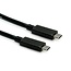 USB-C naar USB-C kabel met E-Marker chip - USB3.2 (tot 10 Gbit/s) - PD tot 20V/5A - video tot 8K 30Hz / zwart - 1 meter