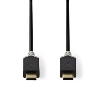 Nedis Nedis USB-C naar USB-C kabel met E-Marker chip - USB3.2 (tot 10 Gbit/s) - PD tot 20V/5A - video tot 4K 60Hz / zwart - 1 meter