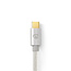 Nedis Premium USB-C naar USB-C kabel met E-Marker chip - USB3.2 (tot 10 Gbit/s) - PD tot 20V/5A - video tot 4K 60Hz / aluminium - 1 meter