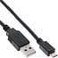 USB Micro B naar USB-A snellaadkabel - USB2.0 - tot 3A / zwart - 0,30 meter