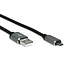 Premium Easy-USB Micro B naar USB-A snellaadkabel - USB2.0 - tot 3A / zwart - 1,8 meter