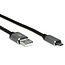 Premium Easy-USB Micro B naar USB-A snellaadkabel - USB2.0 - tot 3A / zwart - 3 meter