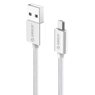 Orico Orico USB Micro B naar USB-A kabel - USB2.0 - tot 2A / zilver - 1 meter