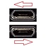 USB Micro B haaks naar USB-A haaks kabel - USB2.0 - tot 2A / zwart - 0,15 meter