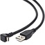 USB Micro B haaks naar USB-A kabel - USB2.0 - tot 2A / zwart - 1 meter