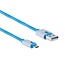 USB Micro B naar USB-A kabel - USB2.0 - tot 2A / blauw - 0,30 meter