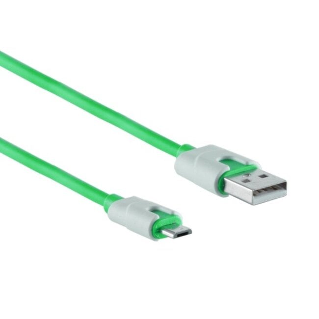 USB Micro B naar USB-A kabel - USB2.0 - tot 2A / groen - 0,30 meter
