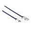USB Micro B naar USB-A kabel - USB2.0 - tot 2A / blauw jeans - 2 meter