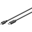 USB Micro B naar USB-C kabel - USB2.0 - tot 2A / zwart - 1 meter