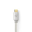 Nedis Premium USB Micro B naar USB-C kabel - USB2.0 - tot 2A / aluminium - 3 meter