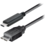 USB Micro B naar USB-C kabel - USB3.1 Gen 1 - tot 2A / zwart - 0,50 meter