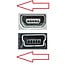 USB Mini B haaks naar USB-A kabel - USB2.0 - tot 1A / zwart - 5 meter