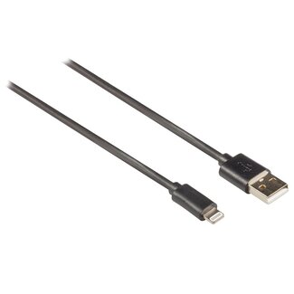 Nedis 8-pins Lightning naar USB-A kabel - USB2.0 - tot 2,4A / zwart - 2 meter