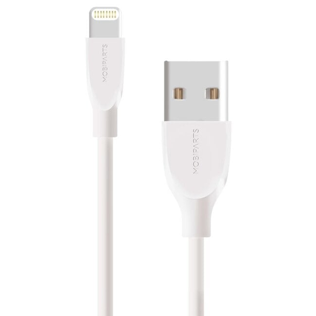 Mobiparts Lightning naar USB-A kabel - USB2.0 - tot 3A / wit - 0,50 meter
