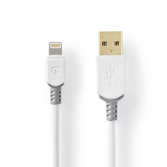 Nedis Nedis 8-pins Lightning naar USB-A kabel - USB2.0 - tot 2,4A / wit - 1 meter