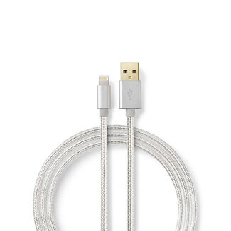 Nedis Nedis Premium 8-pins Lightning naar USB-A kabel - USB2.0 - tot 3A / aluminium - 1 meter