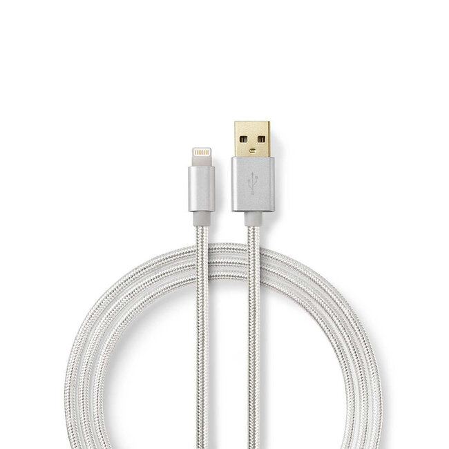 Nedis Premium 8-pins Lightning naar USB-A kabel - USB2.0 - tot 3A / aluminium - 1 meter