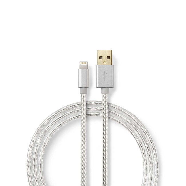 Nedis Premium 8-pins Lightning naar USB-A kabel - USB2.0 - tot 3A / aluminium - 2 meter