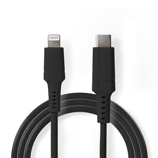 Nedis Nedis 8-pins Lightning naar USB-C kabel - USB2.0 - tot 20V/3A / zwart - 1 meter