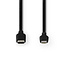Nedis 8-pins Lightning naar USB-C kabel - USB2.0 - tot 20V/3A / zwart - 1 meter