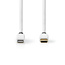 Nedis 8-pins Lightning naar USB-C kabel - USB2.0 - tot 20V/3A / wit - 1 meter