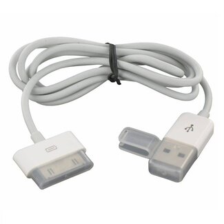 OTB 30-pins Apple Dock naar USB-A kabel - USB2.0 - tot 2A / wit - 1 meter