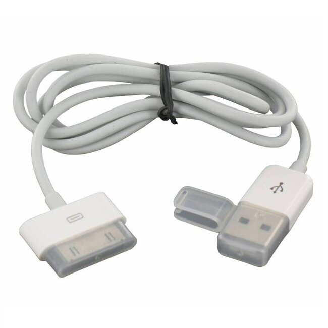 30-pins Apple Dock naar USB-A kabel - USB2.0 - tot 2A / wit - 1 meter