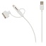 8-pins Lightning, 30-pins Apple Dock en Micro USB naar USB combi-kabel - wit - 1 meter