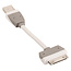 Bandridge 30-pins Apple Dock naar USB-A kabel - USB2.0 - tot 2A / wit - 0,10 meter